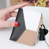 Mini Zipper Wallet with Tassels for Women