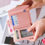 Metal Heart-shaped Short Wallet Retro Small Fresh Ladies Student Wallet