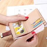 Women's Zipper Wallet With Leaves Design Leather Clutch Bag