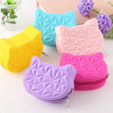 Silicone Cat-Shaped Women's Mini Coin Purse