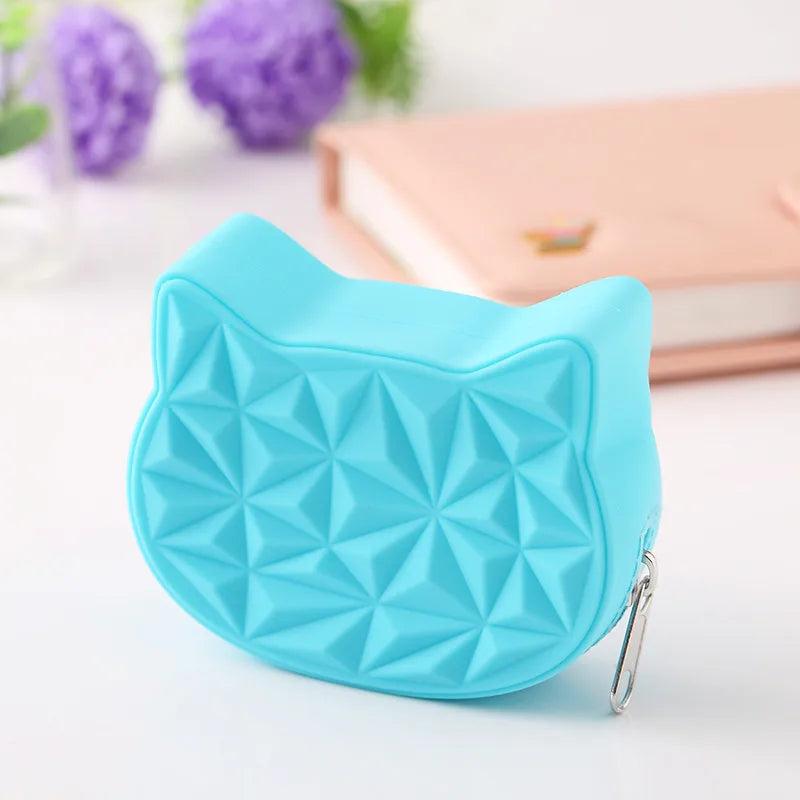 Silicone Cat-Shaped Women's Mini Coin Purse