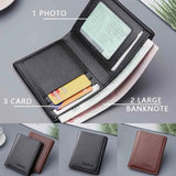 Men's Soft Leather Multi-function Short Wallet