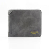 Men Short Wallet PU Leather Money Clips Thin Purses