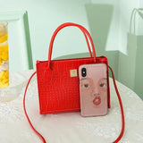 Crocodile Crossbody Bag for Women - High Ladies Tote Bag