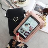 Heart-shaped Mini Crossbody Bag Retro Mobile Phone Bag