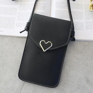 Heart-shaped Mini Crossbody Bag Retro Mobile Phone Bag
