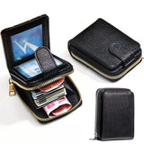 Women Leather Wallet Multi-Cards Holder Feather Pattern Short Money