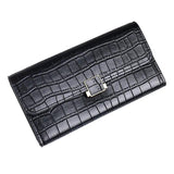 Women's Long Hand Purse Solid PU Large-capacity Wallet