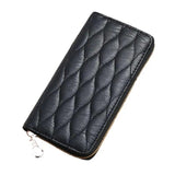 Summer Embroidered Ladies Hand Wallet Grid Multi-card Slot Zipper Puese