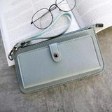 Women Wallet PU Leather Long Wallets Clutch Buckle Zipper Student Purse