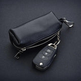 TopFight Leather Key Case Zipper Wallet for Men Women