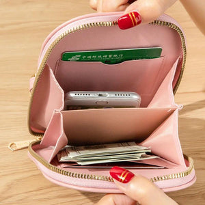 Embroidered Crossbody Cell Phone Bag Small Zipper Wallet for Women