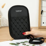 Embroidered Crossbody Cell Phone Bag Small Zipper Wallet for Women