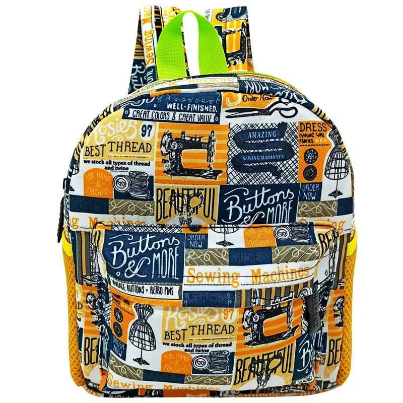 3D Toddler Canvas Children Backpacks Kindergarten Schoolbag