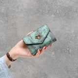 Vintage Matte Short Clutch Wallet for Women