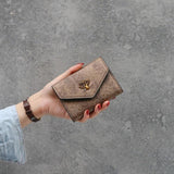 Vintage Matte Short Clutch Wallet for Women