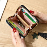 Polka Dots Mini Wallet Zipper Clutch