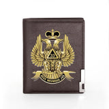 Classic Freemason 33 Deumque Jus Eagle Leather Wallet