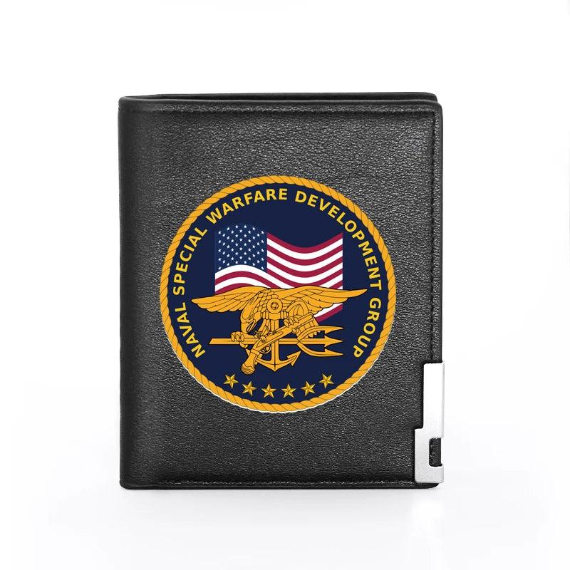 US Special Forces Leather Wallet Billfold Slim Credit Card Holders