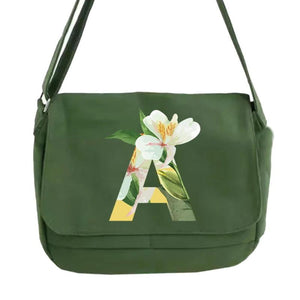Japanese Floral Pattern Messenger Bag Large Capacity Shoulder Bag