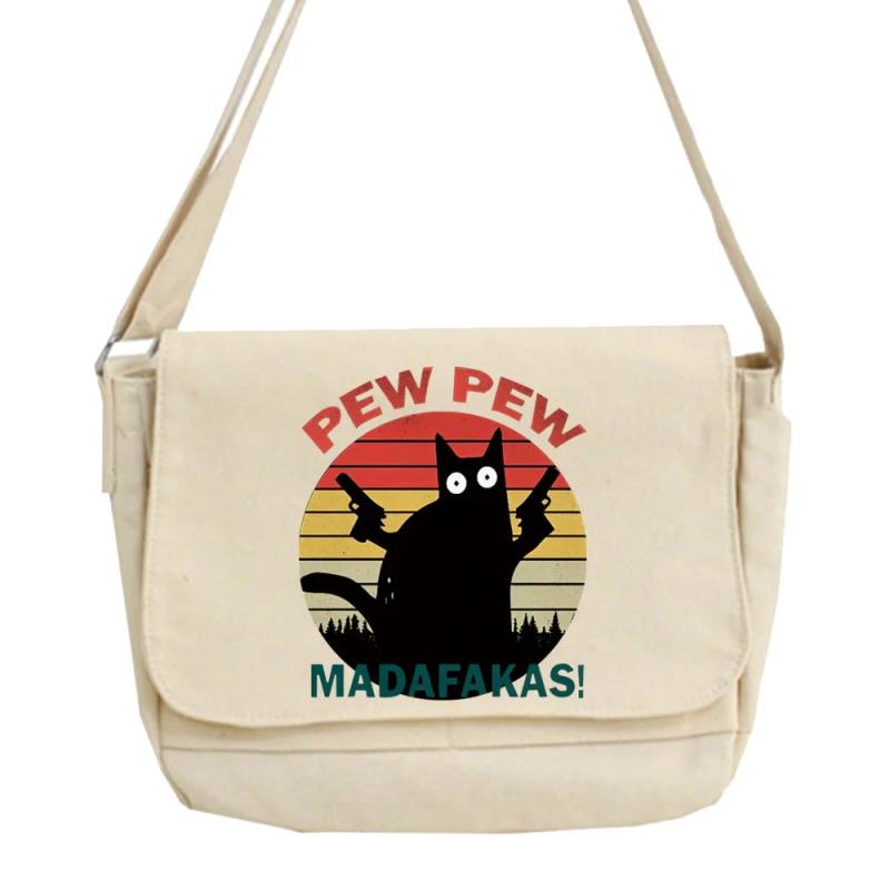 Japanese Pew Pattern Messenger Bag Men's Harajuku College Style