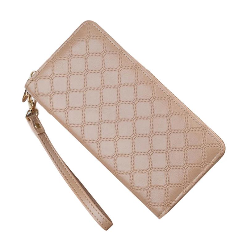 Long Double Zipper Wallet Handheld Purse Airpods Protective Sleeve