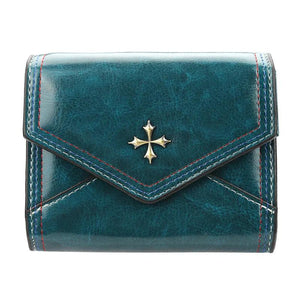 Women Oil Wax Vintage Wallet PU Leather Purse Clutch ID Cardholder