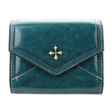 Women Oil Wax Vintage Wallet PU Leather Purse Clutch ID Cardholder