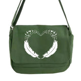 Japanese Multi-function Messenger Bag Feather Pattern Bags