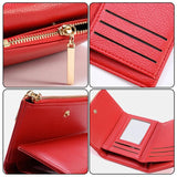 Women's Short Wallet Tri-Fold Large Capacity Lightweight