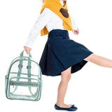 PVC Waterproof Clear School Backpack Large Capacity Solid Backpack