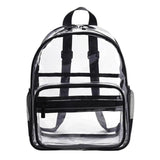 PVC Waterproof Clear School Backpack Large Capacity Solid Backpack