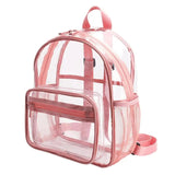 PVC Waterproof Clear School Backpack Large Capacity Solid Backpack