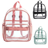 PVC Waterproof Clear School Backpack Large Capacity Solid Backpack