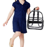 PVC Waterproof Clear School Backpack Large Capacity Solid Backpack