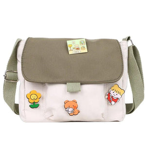 Women's Canvas Envelope Messenger Bag Sweet Student Shoulder Bag