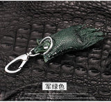 Genuine Crocodile Skin Key Holder Wallet with Stainless Steel Buckle