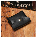 Retro Oil Wax Pocket Mini European American Style Zipper Bag