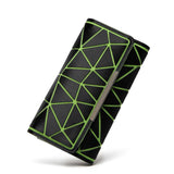 Maelove Geometry Wallet Handbag Hologram Clutch Purse, Luminous Wallet