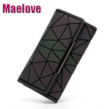 Maelove Geometry Wallet Handbag Hologram Clutch Purse, Luminous Wallet