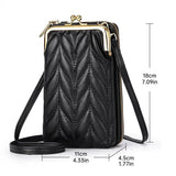 Women's Soft Leather Wallets Cell Phone Purse Messenger Bag