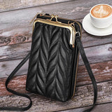 Women's Soft Leather Wallets Cell Phone Purse Messenger Bag