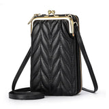Women's Soft Leather Wallets Cell Phone Purse Messenger Bag