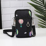 Crossbody Bag Unisex Three Zipper Messenger Purse Men Mobile Phone Wallet