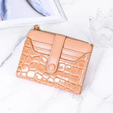 Stone Pattern Women's Wallet Leather Short Purses Thin Small Purse