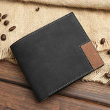 Engraved PU Leather Men's Bifold Wallet with Photo Inscription