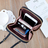 Mini Small Satchel Rhombus Diagonal Compact Zipper Wallet Female