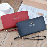 Women's Long Zipper Wallet with Mobile Phone Bag