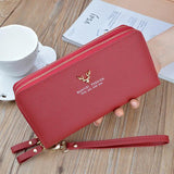 Women's Long Zipper Wallet with Mobile Phone Bag