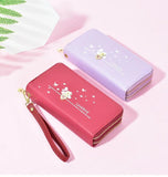 Double Zipper Women's Wallet Large Capacity Mobile Phone Bag